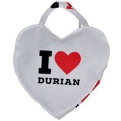 I Love Durian Giant Heart Shaped Tote by ilovewhateva