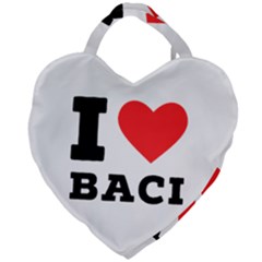 I Love Baci  Giant Heart Shaped Tote by ilovewhateva