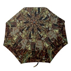 New York City Nyc Skyscrapers Folding Umbrellas by Cowasu