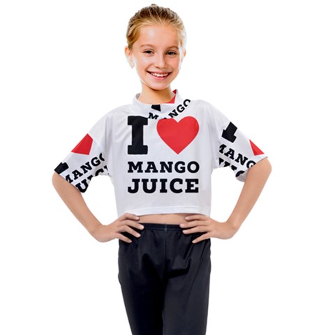 I Love Mango Juice  Kids Mock Neck Tee by ilovewhateva