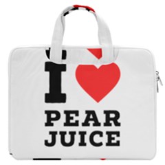 I Love Pear Juice Macbook Pro 13  Double Pocket Laptop Bag by ilovewhateva