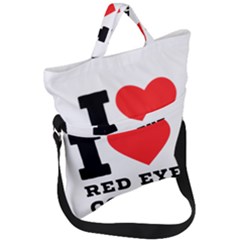 I Love Red Eye Coffee Fold Over Handle Tote Bag by ilovewhateva