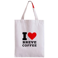 I Love Breve Coffee Zipper Classic Tote Bag by ilovewhateva