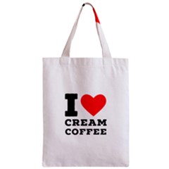 I Love Cream Coffee Zipper Classic Tote Bag by ilovewhateva