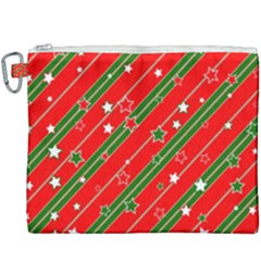 Christmas Paper Star Texture Canvas Cosmetic Bag (xxxl) by Ndabl3x