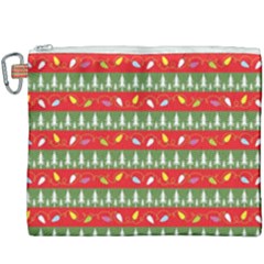 Christmas Papers Red And Green Canvas Cosmetic Bag (xxxl) by Ndabl3x