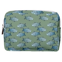 Fishes Pattern Background Theme Make Up Pouch (medium) by Vaneshop