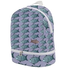 Fishes Pattern Background Theme Art Zip Bottom Backpack by Vaneshop