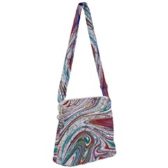 Abstract Background Ornamental Zipper Messenger Bag by Vaneshop