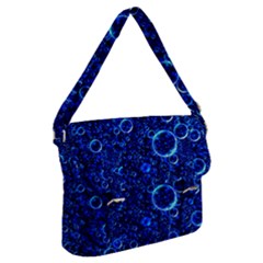 Blue Bubbles Abstract Buckle Messenger Bag by Vaneshop