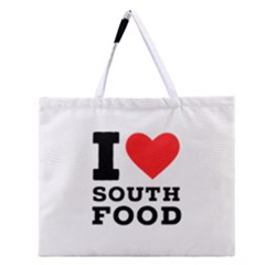 I Love South Food Zipper Large Tote Bag by ilovewhateva