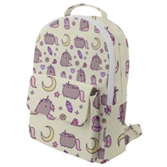 Beautiful Beauty Cartoon Cat Flap Pocket Backpack (small) by Grandong