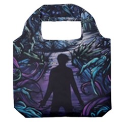 Horror Psychedelic Art Premium Foldable Grocery Recycle Bag by Cowasu