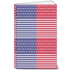 American Flag Patriot Red White 8  X 10  Softcover Notebook by Celenk