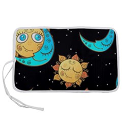 Seamless-pattern-with-sun-moon-children Pen Storage Case (s) by uniart180623