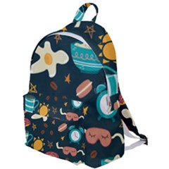 Seamless-pattern-with-breakfast-symbols-morning-coffee The Plain Backpack by uniart180623