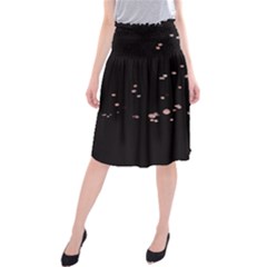Abstract Rose Gold Glitter Background Midi Beach Skirt by artworkshop