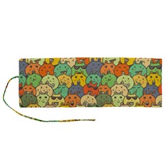 Seamless Pattern With Doodle Bunny Roll Up Canvas Pencil Holder (m) by uniart180623