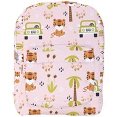 Cute-tiger-car-safari-seamless-pattern Full Print Backpack by uniart180623