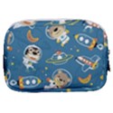 Seamless-pattern-funny-astronaut-outer-space-transportation Make Up Pouch (Small) View2
