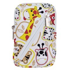 Vector-seamless-pattern-nice-animals-cartoon Belt Pouch Bag (large) by uniart180623