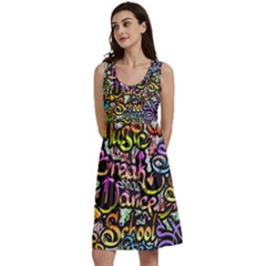 Graffiti-word-seamless-pattern Classic Skater Dress by uniart180623