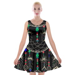 Dreamcatcher Magic Magical Velvet Skater Dress by uniart180623