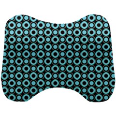 Mazipoodles Blue Donuts Polka Dot Head Support Cushion by Mazipoodles