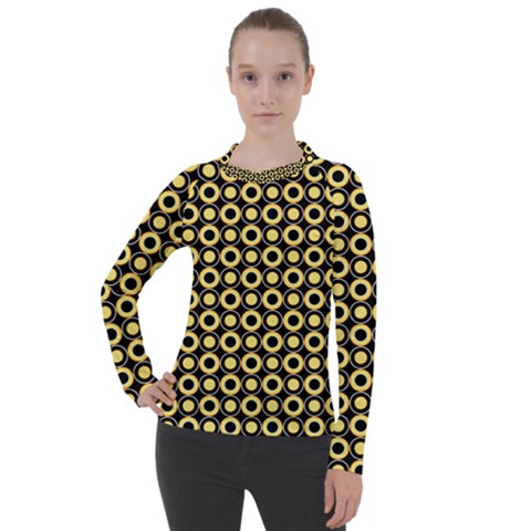  Mazipoodles Yellow Donuts Polka Dot Women s Pique Long Sleeve Tee by Mazipoodles