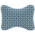 Mazipoodles Dusty Duck Egg Blue White Donuts Polka Dot Velour Seat Head Rest Cushion View1