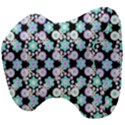 Bitesize Flowers Pearls And Donuts Turquoise Lilac Black Head Support Cushion View4