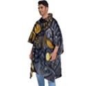 Yin-yang-owl-doodle-ornament-illustration Men s Hooded Rain Ponchos View2