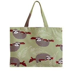 Sloths-pattern-design Zipper Mini Tote Bag by Simbadda