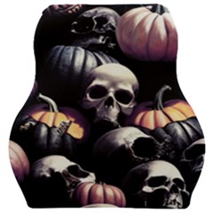 Halloween Party Skulls, Demonic Pumpkins Pattern Car Seat Velour Cushion  by Casemiro