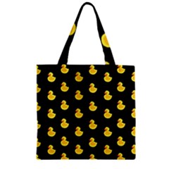 Rubber Duck Zipper Grocery Tote Bag by Valentinaart