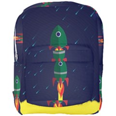 Rocket Halftone Astrology Astronaut Full Print Backpack by Bangk1t