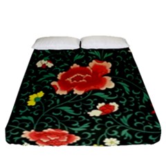 Background Vintage Japanese Design Fitted Sheet (queen Size) by Grandong