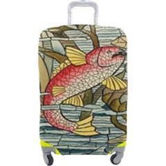 Fish Underwater Cubism Mosaic Luggage Cover (large) by Bedest