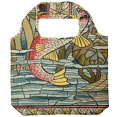 Fish Underwater Cubism Mosaic Foldable Grocery Recycle Bag by Bedest