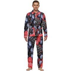 Berries-01 Men s Long Sleeve Velvet Pocket Pajamas Set by nateshop