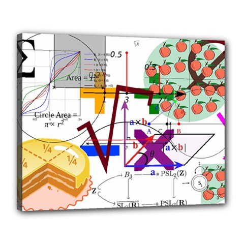 Mathematics Formula Physics School Canvas 20  X 16  (stretched) by Bedest