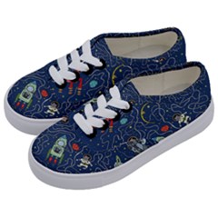 Cat-cosmos-cosmonaut-rocket Kids  Classic Low Top Sneakers by pakminggu