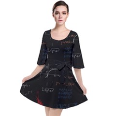 Math Mathematics Pattern Velour Kimono Dress by pakminggu