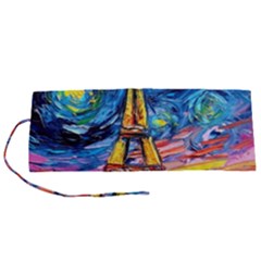 Eiffel Tower Starry Night Print Van Gogh Roll Up Canvas Pencil Holder (s) by Sarkoni