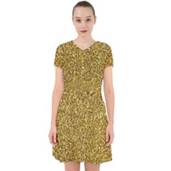Gold Glittering Background Gold Glitter Texture, Close-up Adorable In Chiffon Dress by nateshop