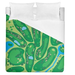 Golf Course Par Golf Course Green Duvet Cover (queen Size) by Sarkoni