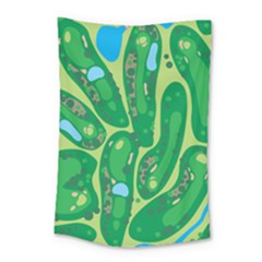 Golf Course Par Golf Course Green Small Tapestry by Sarkoni