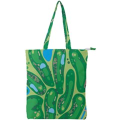 Golf Course Par Golf Course Green Double Zip Up Tote Bag by Sarkoni