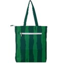 Green Seamless Watermelon Skin Pattern Double Zip Up Tote Bag View2