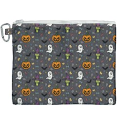 Halloween Bat Pattern Canvas Cosmetic Bag (xxxl) by Ndabl3x